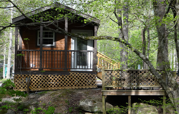 Comfort Cabin exterior at Adventure Bound Gatlinburg