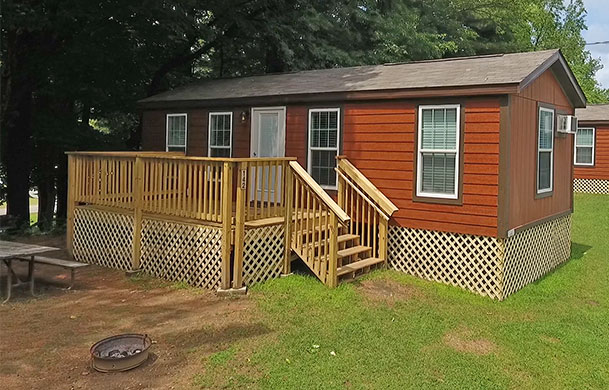 Deluxe Cabin exterior at Adventure Bound Gatlinburg